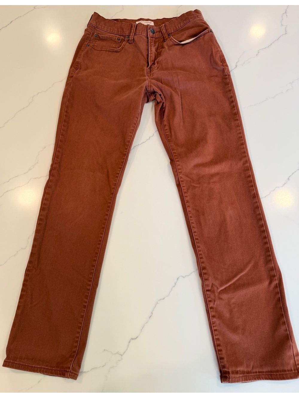 Mens Lucky Brand Brown Jeans Slim Straight Fit Size 30x30